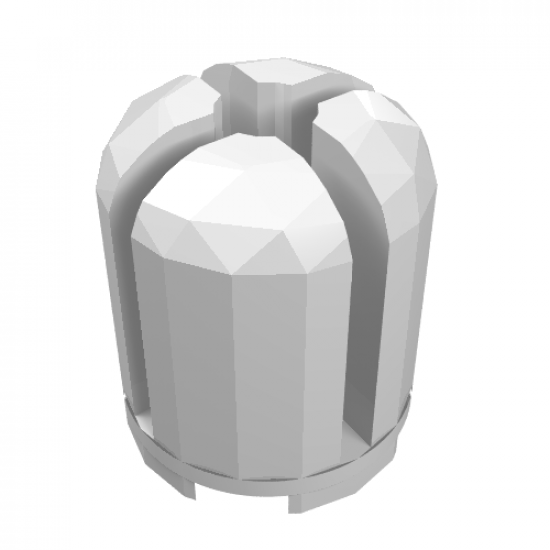 Brick, Round 2 x 2 x 2 Dome Top with Cross Cut Slots