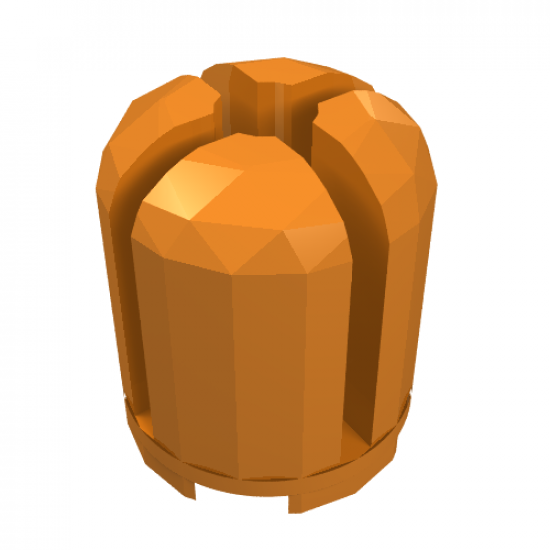 Brick, Round 2 x 2 x 2 Dome Top with Cross Cut Slots
