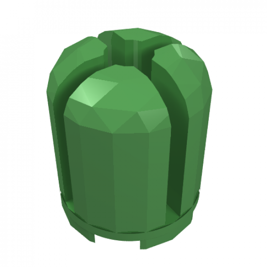 Brick, Round 2 x 2 x 2 Dome Top with Cross Cut Slots