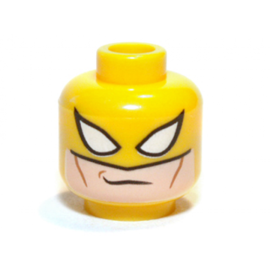 Minifigure, Head Male Mask with Iron Fist Pattern - Blocked Open Stud