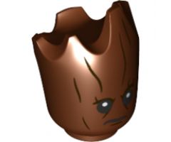 Minifigure, Head, Modified Groot Pattern