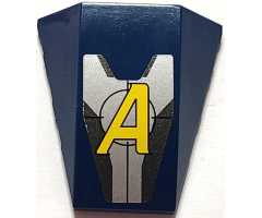 Wedge 4 x 4 No Studs with Agents Logo Pattern (Sticker) - Set 8968