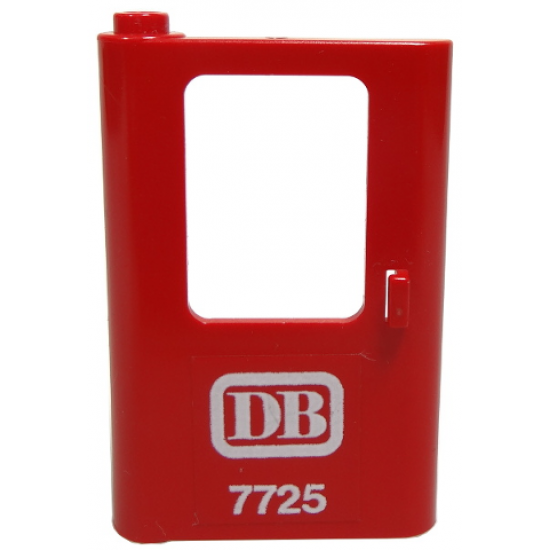 Door 1 x 4 x 5 Train Left with White 'DB 7725' Pattern (Sticker) - Set 7725