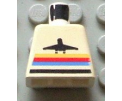 Torso Airplane Logo with Stripes Pattern