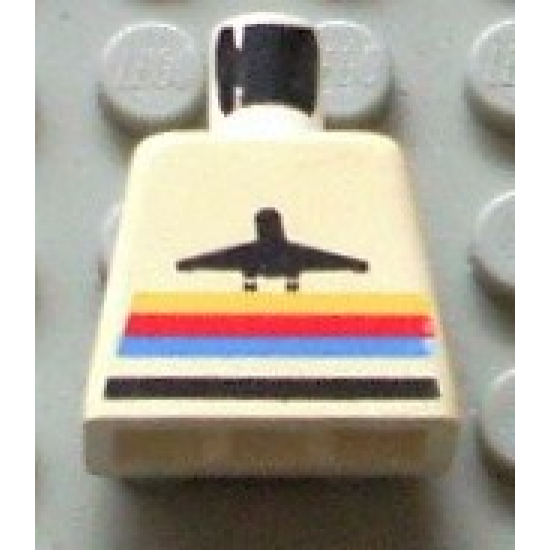Torso Airplane Logo with Stripes Pattern