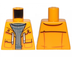 Torso Sand Blue Turtleneck Sweater and Raincoat with White Laces Pattern