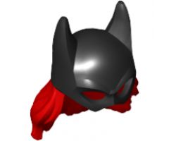 Minifigure, Headgear Mask Batgirl with Red Hair Pattern