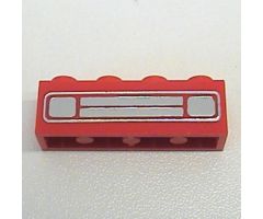 Brick 1 x 4 with Car Grille Chrome Pattern (Undetermined Type)