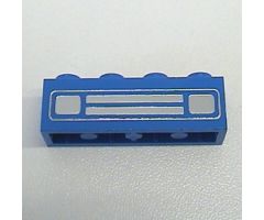 Brick 1 x 4 with Car Grille Chrome Pattern (Undetermined Type)