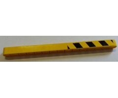 Technic, Liftarm 1 x 15 Thick with Black and Yellow Danger Stripes Pattern Model Right Side (Sticker) - Set 8258