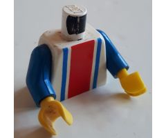 Torso Vertical Striped Red/Blue Pattern / Blue Arms / Yellow Hands