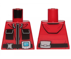 Torso Jacket with Monitor Device and Black Pockets Pattern