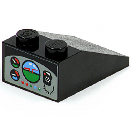 Slope 33 3 x 2 with Gauges, Horizon Screen, and Radio Pattern on Rear Face (Sticker) - Set 8213