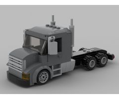 Dark Gray Semi truck