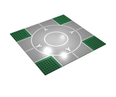 Baseplate, Road 32 x 32 7-Stud Crossroads with Runway 'V' Narrow Pattern