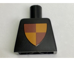 Torso Castle Classic Shield Quartered Red/Yellow Pattern, Inside with Ribs (Reissue)