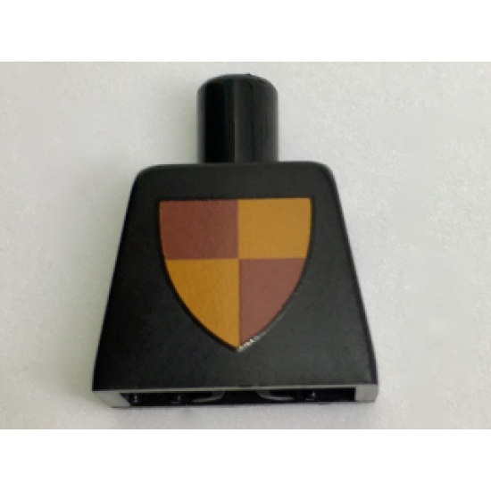 Torso Castle Classic Shield Quartered Red/Yellow Pattern, Inside with Ribs (Reissue)