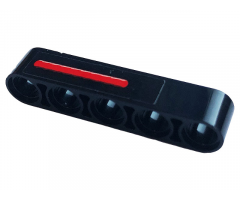 Technic, Liftarm 1 x 5 Thick with Red Stripe Pattern Model Left Side (Sticker) - Set 42110