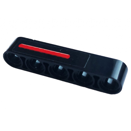 Technic, Liftarm 1 x 5 Thick with Red Stripe Pattern Model Left Side (Sticker) - Set 42110