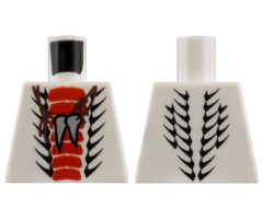 Torso Ninjago Snake Tooth Necklace and Red and Black Scales Pattern