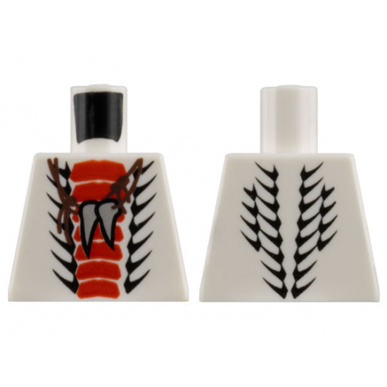 Torso Ninjago Snake Tooth Necklace and Red and Black Scales Pattern