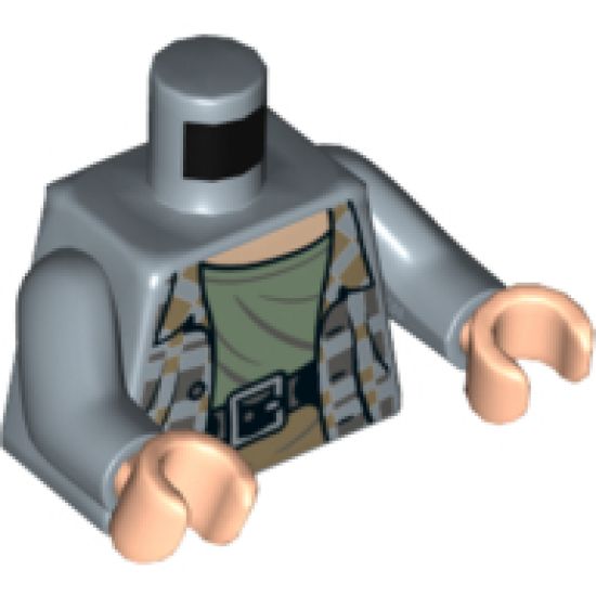 Torso Harry Potter Jacket over Sand Green Shirt and Dark Brown Belt Pattern / Sand Blue Arms / Light Nougat Hands
