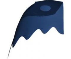 Minifigure, Body Wear Cape Cloth, Scalloped 5 Points (Batman) - Traditional Starched Fabric