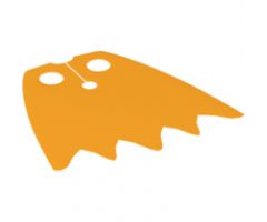 Minifigure, Body Wear Cape Cloth, Scalloped 5 Points (Batman) - Traditional Starched Fabric