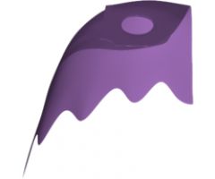 Minifigure, Body Wear Cape Cloth, Scalloped 5 Points (Batman) - Traditional Starched Fabric