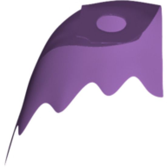 Minifigure, Body Wear Cape Cloth, Scalloped 5 Points (Batman) - Traditional Starched Fabric