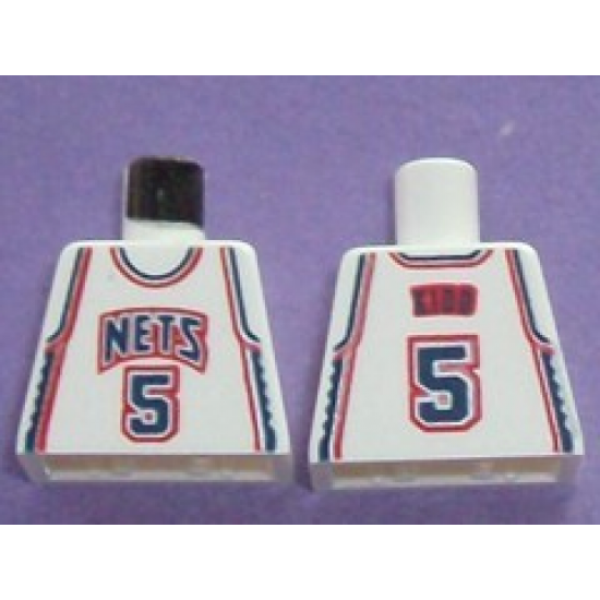 Torso NBA New Jersey Nets #5 (White Jersey) Pattern