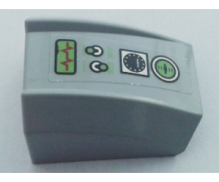 Slope, Curved 2 x 2 Lip with Gauges and Switches Pattern (Sticker) - Set 7297