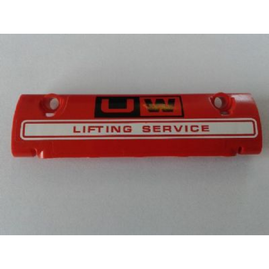 Technic, Panel Curved 11 x 3 with 'UW LIFTING SERVICE' Pattern (Sticker) - Set 8258