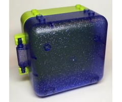 Container Box 3 x 8 x 6 2/3 Half Back with Glitter Trans-Purple Container, Box 3 x 8 x 6 2/3 Half Front (64454 / 64462)