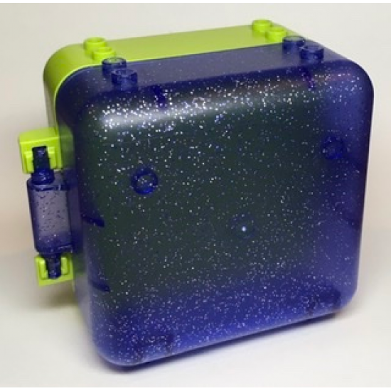 Container Box 3 x 8 x 6 2/3 Half Back with Glitter Trans-Purple Container, Box 3 x 8 x 6 2/3 Half Front (64454 / 64462)