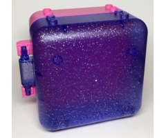 Container Box 3 x 8 x 6 2/3 Half Back with Glitter Trans-Purple Container, Box 3 x 8 x 6 2/3 Half Front (64454 / 64462)