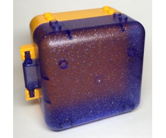 Container Box 3 x 8 x 6 2/3 Half Back with Glitter Trans-Purple Container, Box 3 x 8 x 6 2/3 Half Front (64454 / 64462)