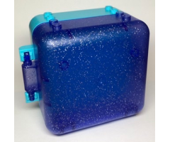 Container Box 3 x 8 x 6 2/3 Half Back with Glitter Trans-Purple Container, Box 3 x 8 x 6 2/3 Half Front (64454 / 64462)