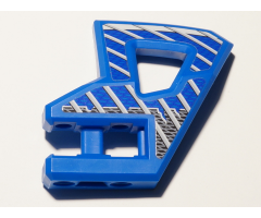 Technic, Panel RC Car Flexible Bumper Left with Gray Stripes on Blue and Black Background Pattern (Stickers) - Set 8369-2