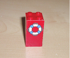Brick 2 x 2 x 3 with Flotation Ring Pattern (Sticker) - Set 4178