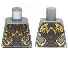 Torso Alien with Gold, Dark Brown and Dark Purple Armor Pattern