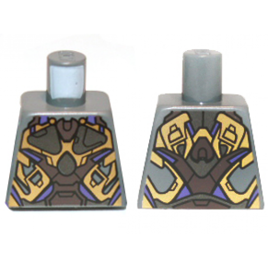 Torso Alien with Gold, Dark Brown and Dark Purple Armor Pattern