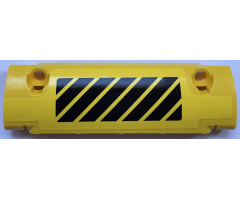 Technic, Panel Curved 11 x 3 with Black and Yellow Danger Stripes Pattern Model Right Side (Sticker) - Set 42030