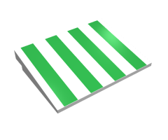 Slope 10 6 x 8 with Green Stripes Pattern