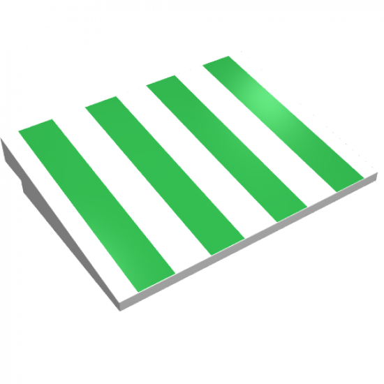 Slope 10 6 x 8 with Green Stripes Pattern