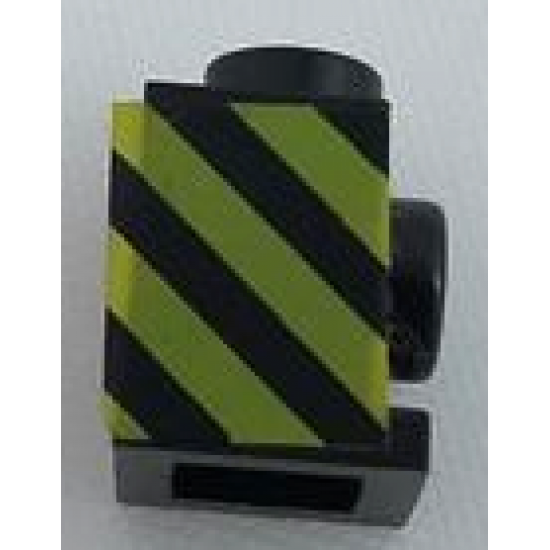 Brick, Modified 1 x 1 with Headlight with Black and Yellow Danger Stripes Pattern Model Right Side (Sticker) - Set 7760