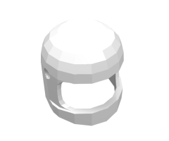 Minifigure, Headgear Helmet Space / Town with Thick Chin Strap - with Visor Dimples