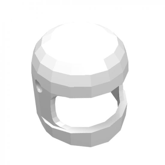 Minifigure, Headgear Helmet Space / Town with Thick Chin Strap - with Visor Dimples