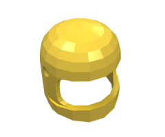Minifigure, Headgear Helmet Space / Town with Thick Chin Strap - with Visor Dimples