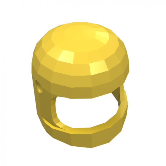 Minifigure, Headgear Helmet Space / Town with Thick Chin Strap - with Visor Dimples